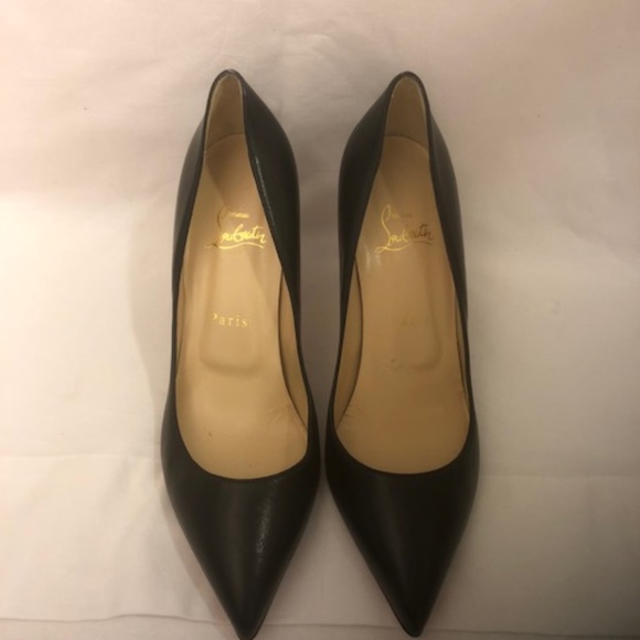 Black Leather Heels (EUR 38.5) - Picture 3 of 4